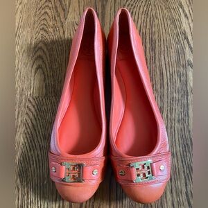 NEW Tory Burch Cline Orange Ballet Flats Women’s Size 11